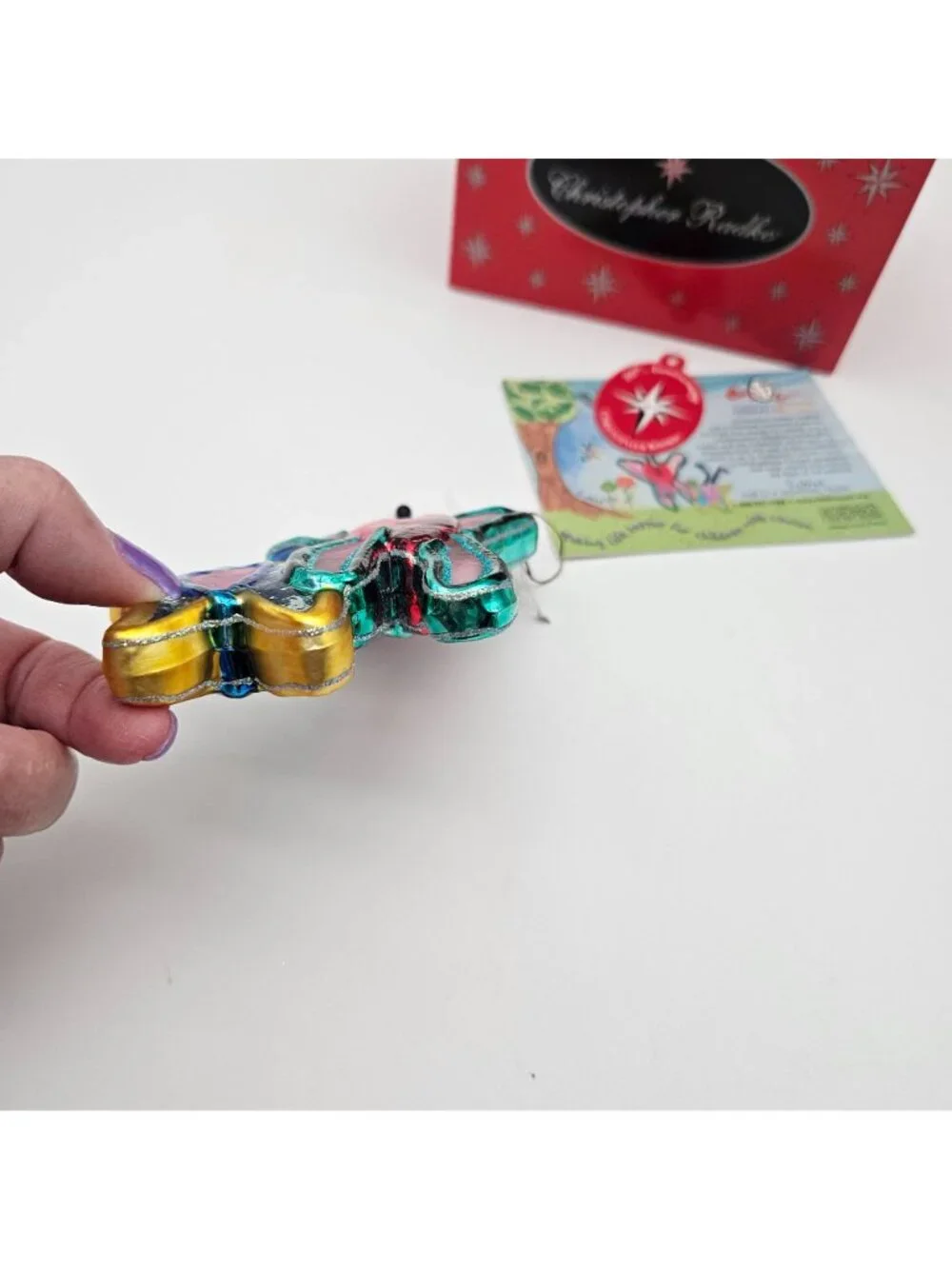 Christopher Radko Ornament Butterflies Childrens Art Project Gabriel Boxed